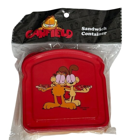 Garfield Sandwich Container Lunch Box Cartoon Food Storage New - Picture 1 of 6